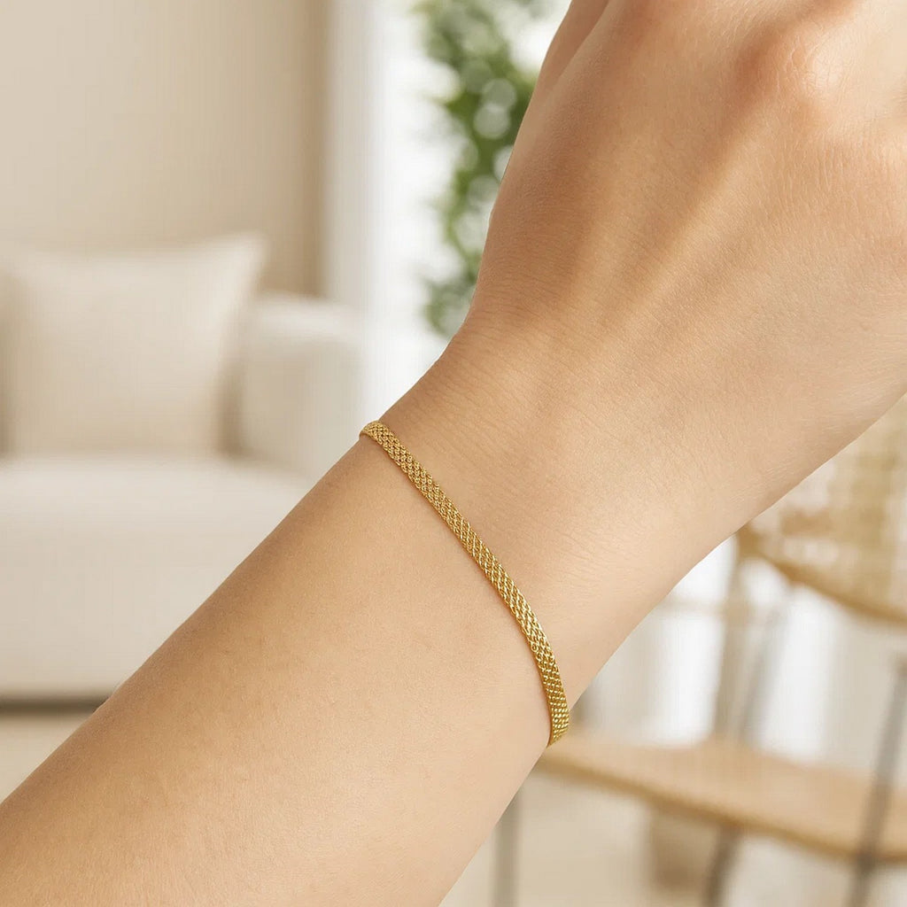 14k Yellow Gold Bismark Bracelet (2.50 mm)