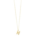 14K Yellow Gold Helium Initial H Pendant