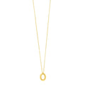 14K Yellow Gold Helium Initial O Pendant