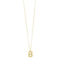14K Yellow Gold Helium Initial B Pendant