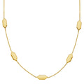 Elongated Hexagon Necklace in 14K Yellow Gold