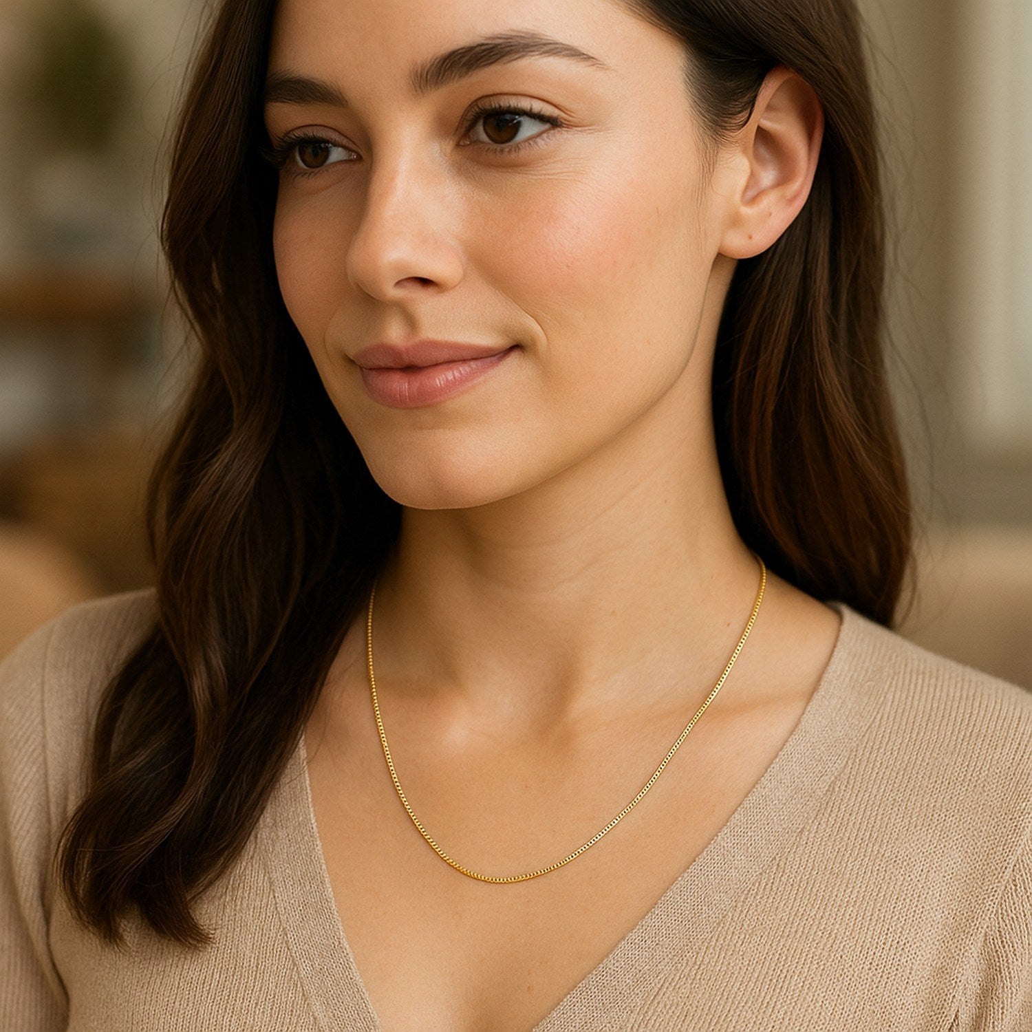 10k Yellow Gold Classic Box Chain (0.45 mm)