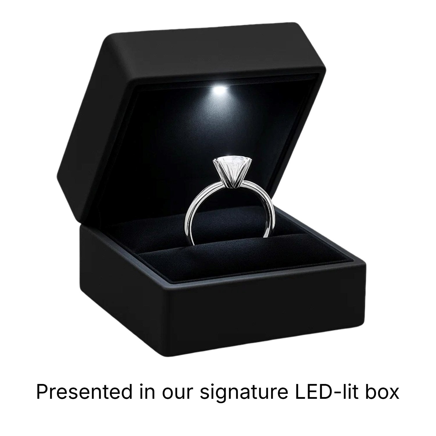 2 Carat Cushion Lab Grown IGI G/VS1 Diamond Solitaire Ring in 10K White Gold