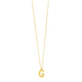 14K Yellow Gold Helium Initial G Pendant