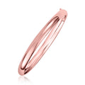 14k Rose Gold Fancy Shiny Dome Bangle (5.00 mm)
