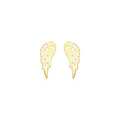 14k Yellow Gold Polished Wing Post Earrings