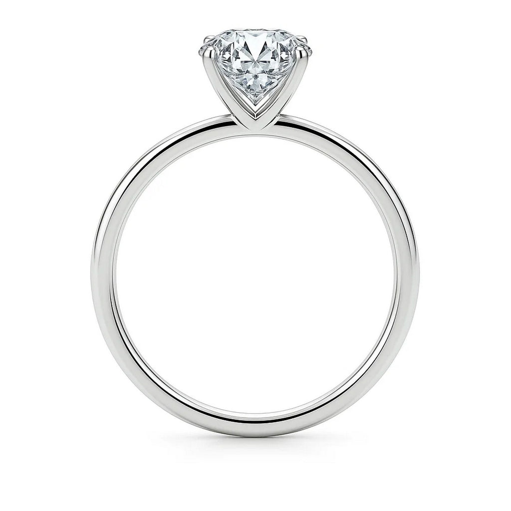 3 Carat Emerald Lab Grown IGI G/VS1 Diamond Solitaire Ring in 10K White Gold