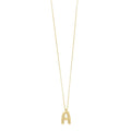 14K Yellow Gold Helium Initial A Pendant