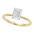 1.50Ct Emerald Lab Grown IGI G/VS1 Diamond Ring in 14K Yellow Gold