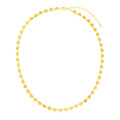 14k Yellow Gold Mirrored Heart Chain Necklace