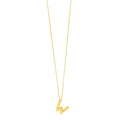 14K Yellow Gold Helium Initial W Pendant