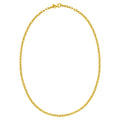 14K Yellow Gold Charm Link Cable Chain Necklace (3.30 mm)