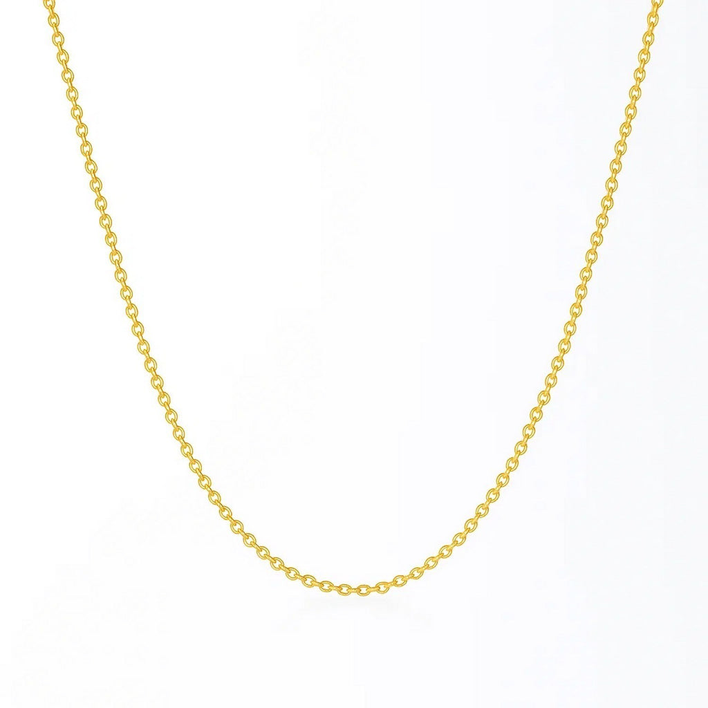 14k Yellow Gold Round Cable Link Chain (2.6 mm)