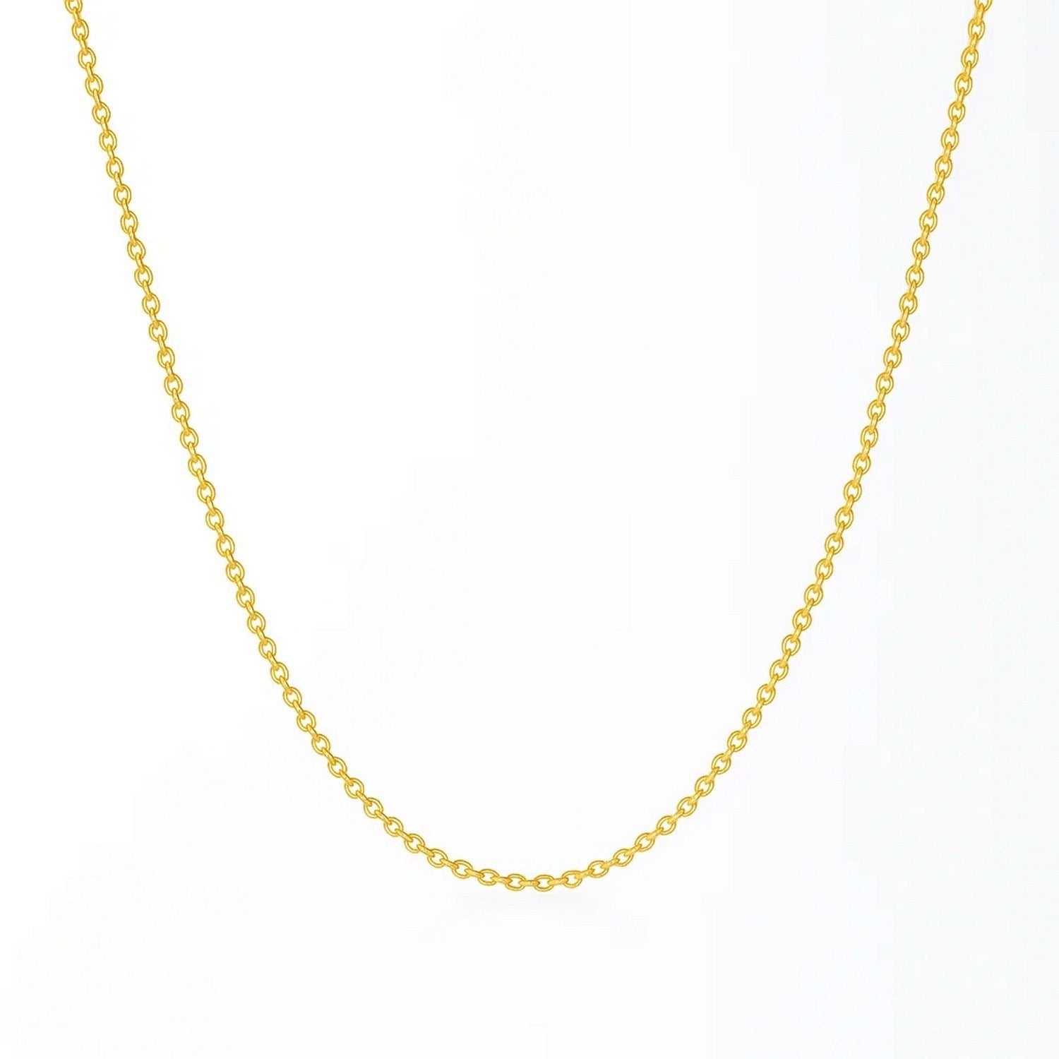 14k Yellow Gold Round Cable Link Chain (2.6 mm)