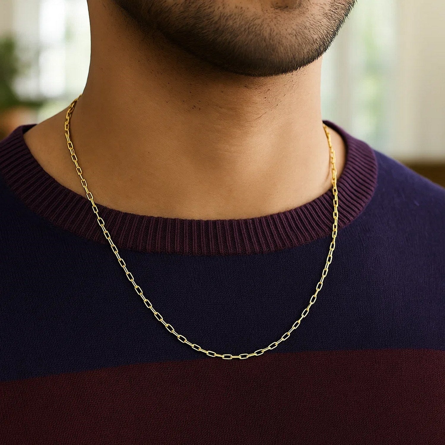 14k Yellow Gold French Cable Chain (1.3 mm)