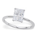 2 Carat Radiant Lab Grown IGI G/VS1 Diamond Solitaire Ring in 14K White Gold
