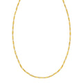 14K Yellow Gold Flat Pebble Link Necklace (2.50 mm)