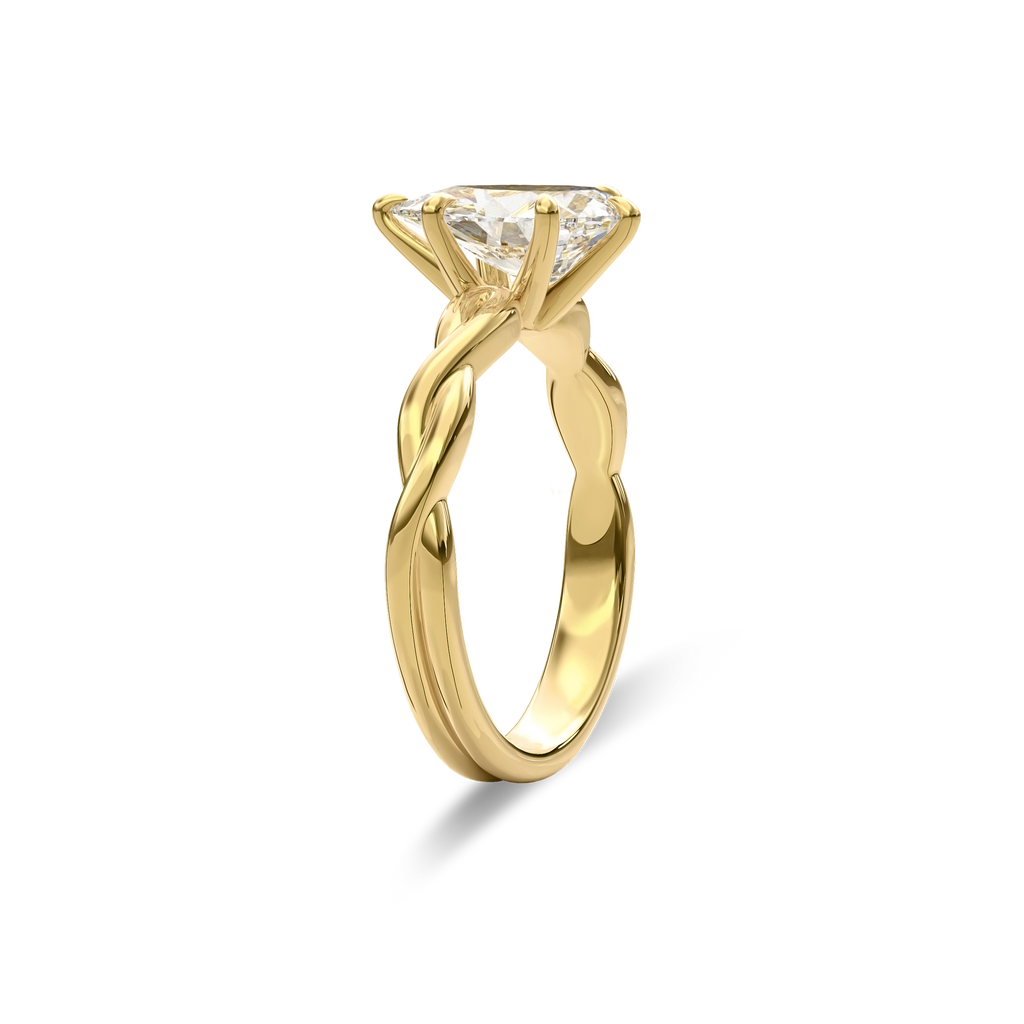 Rhea Twisted Engagement Ring Pear•Yellow Gold