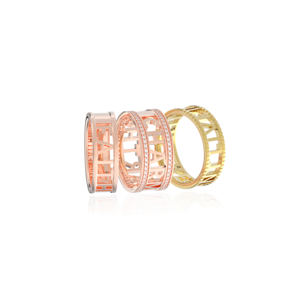 Milgrain Customique Signature Ring SR001B