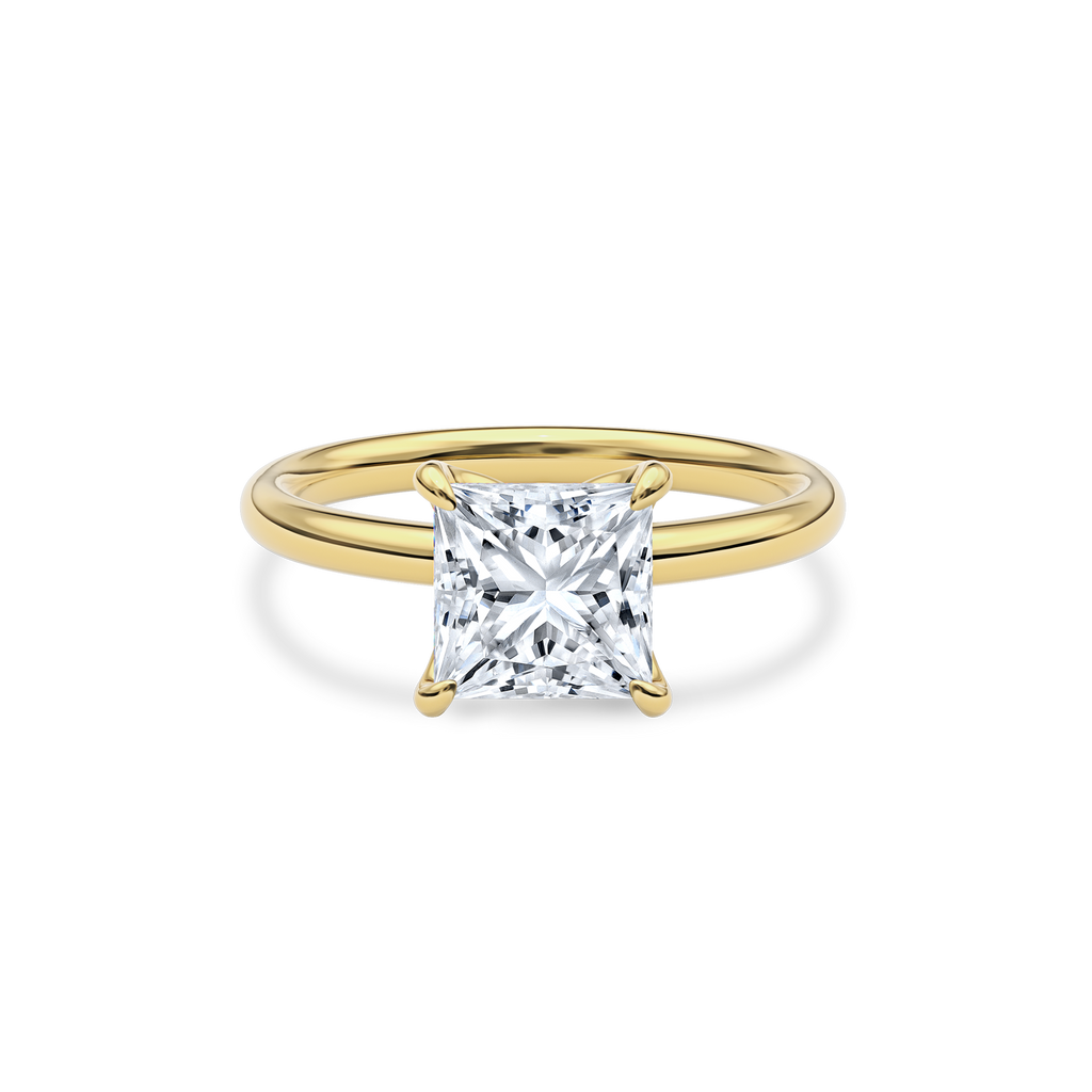 Dia Solitaire Engagement Ring Princess•Yellow Gold
