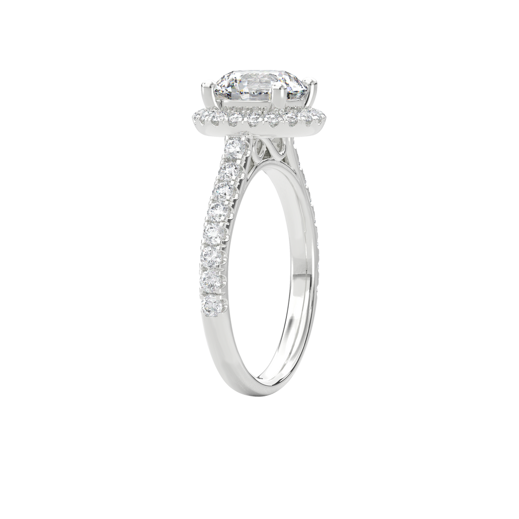 Elara Infinity Engagement Ring Round•White Gold