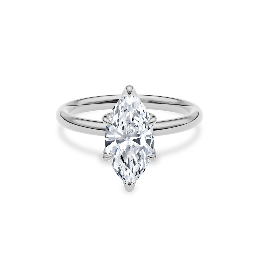 Dia Solitaire Engagement Ring Marquise•White Gold