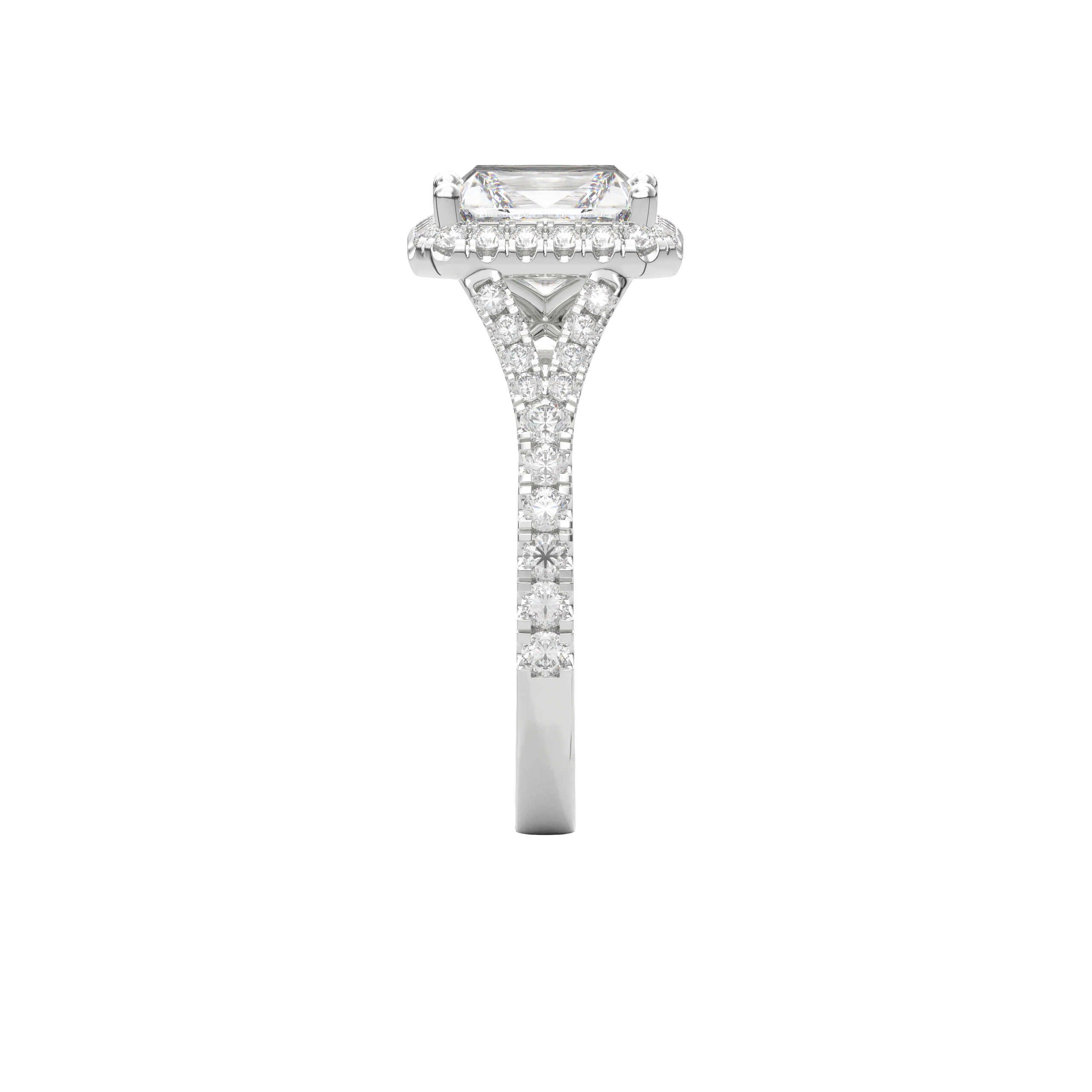 Elara Vintage Inspired Engagement Ring Radiant•White Gold