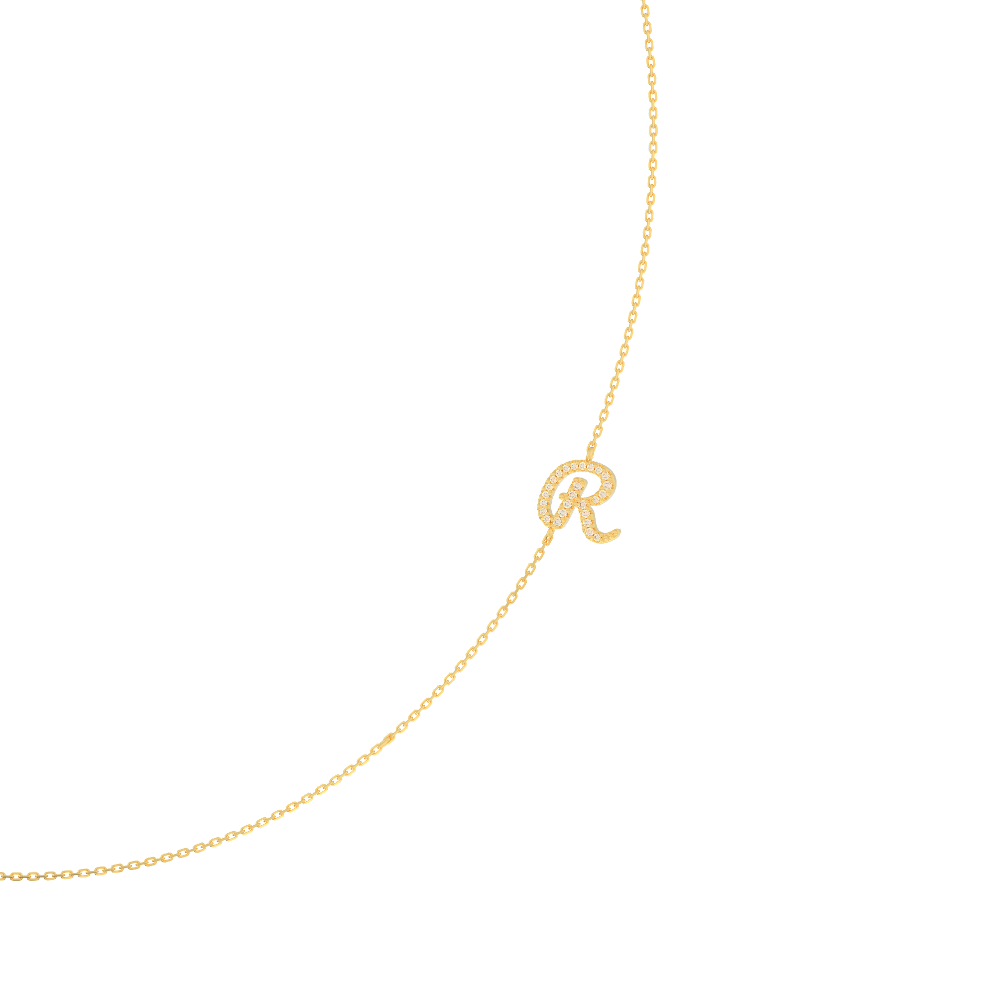InitialLink Tilt Necklace SN024A