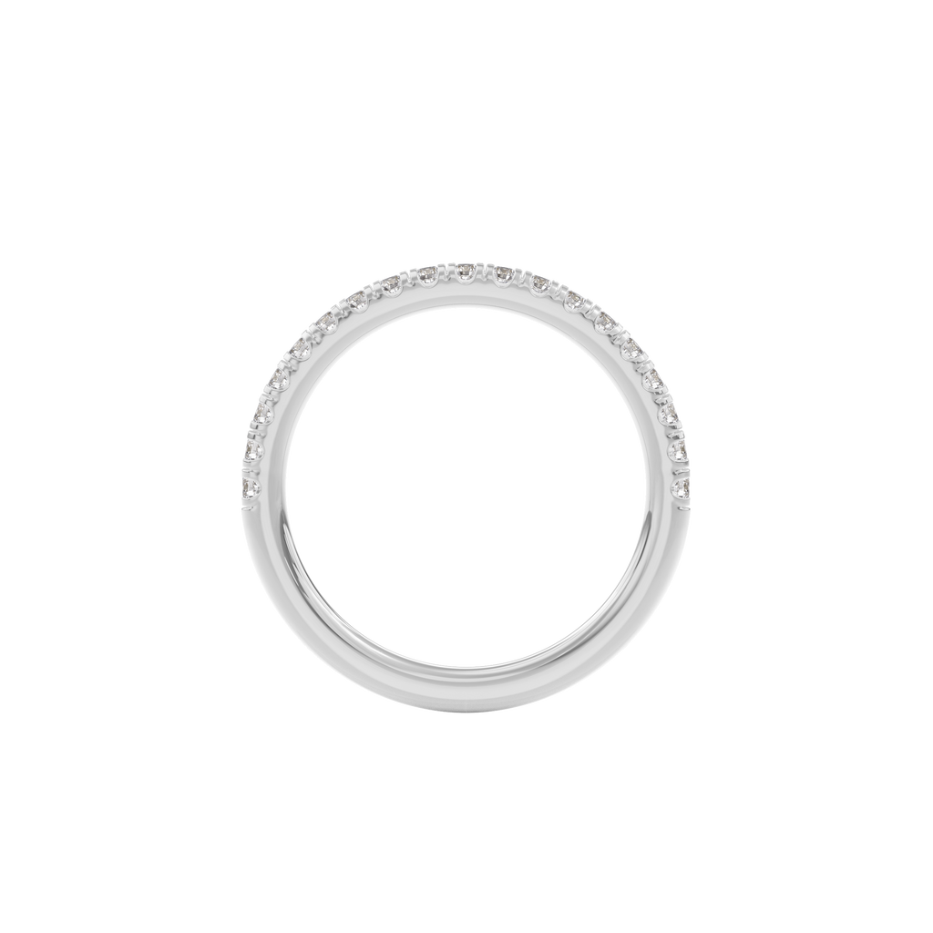 Wedding Bands Half Pave Band 1.8mm•White Gold