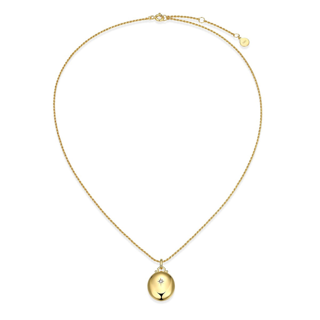 18K Gold Plated Luna Glow  Whisper Locket SN008G