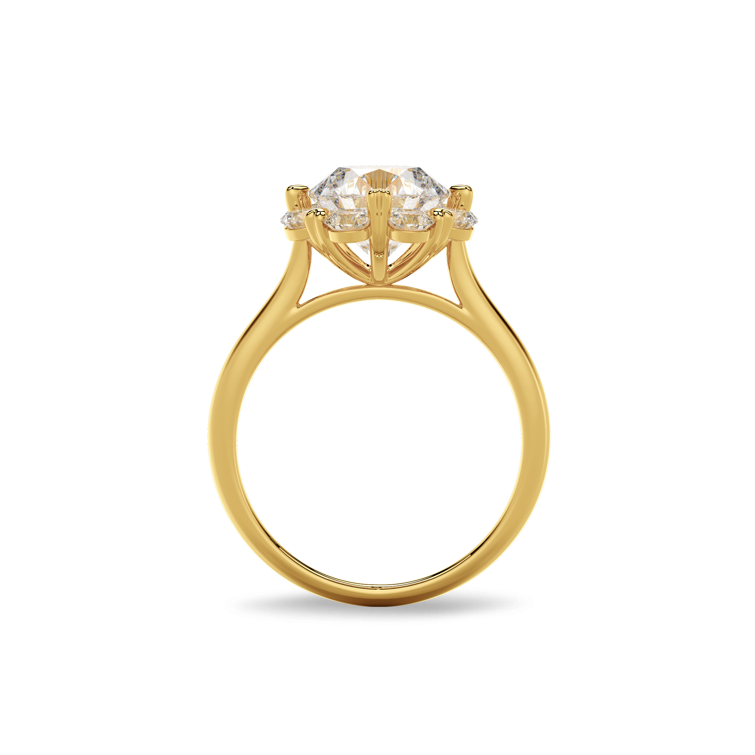 Bouquet Ring Round 18K Yellow Gold