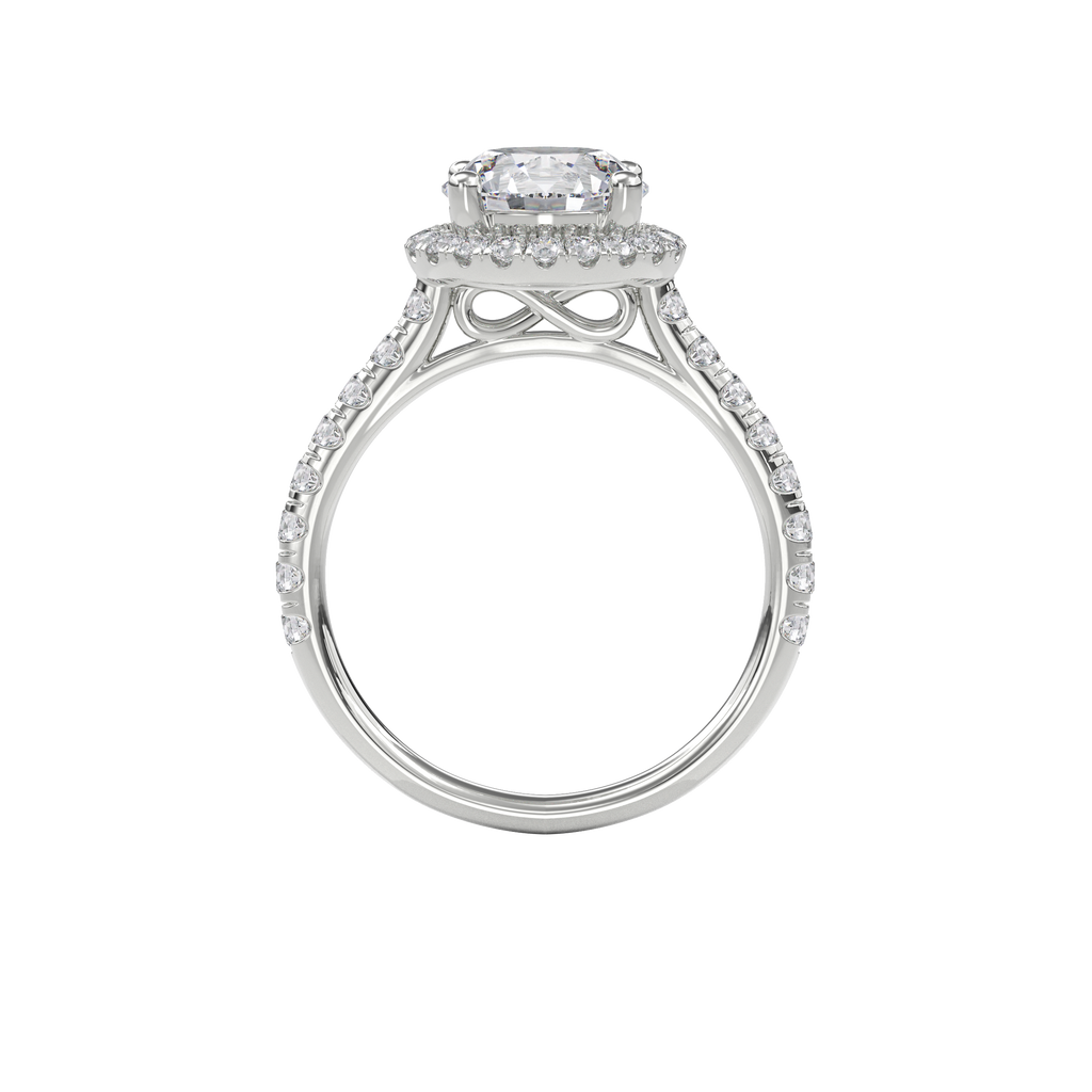 Elara Infinity Engagement Ring Round•White Gold
