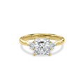 Daphnis Three Stones Engagement Ring Radiant•Yellow Gold