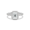 Elara Infinity Engagement Ring Emerald•White Gold
