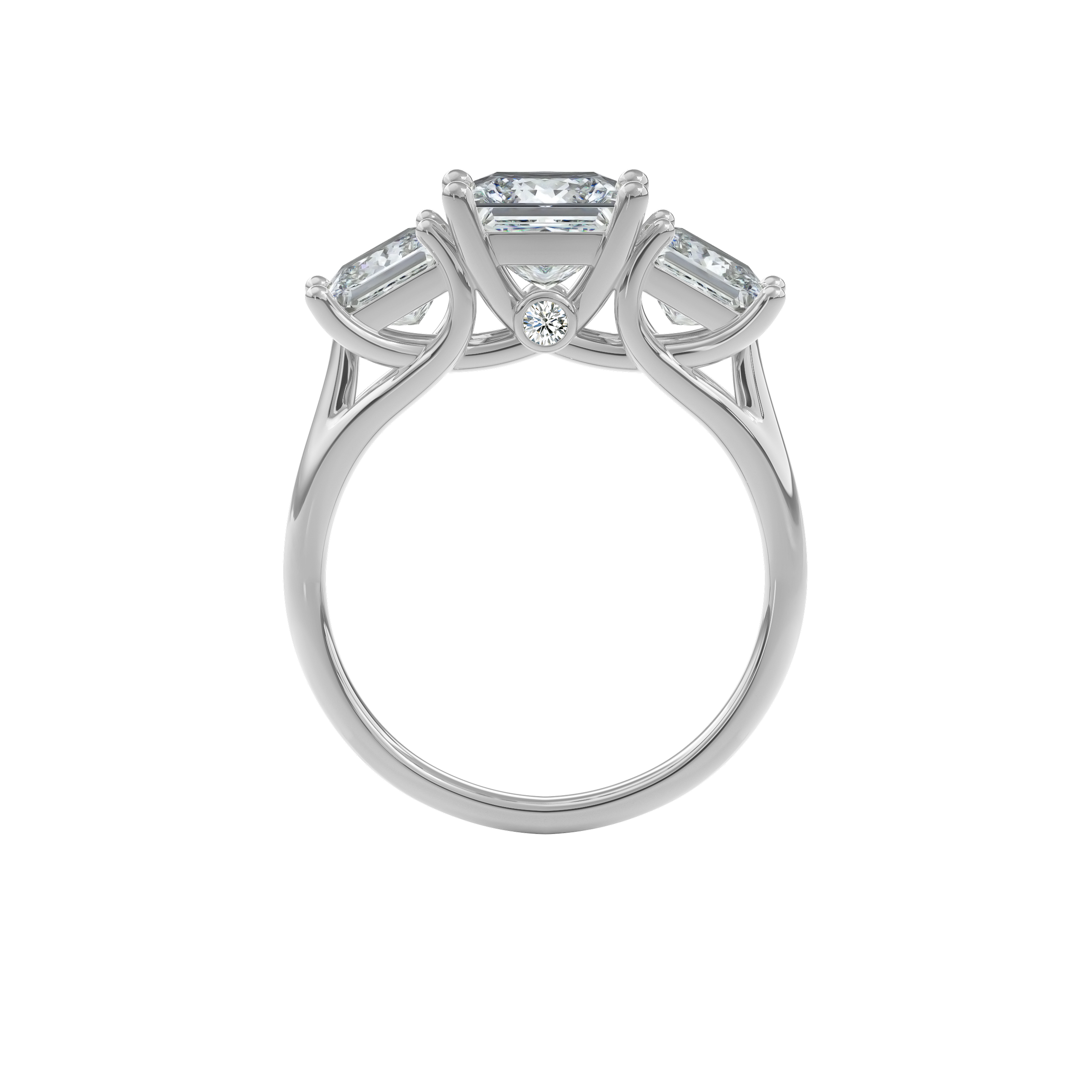 Daphnis Trinity Engagement Ring Princess•White Gold