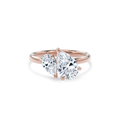 Callisto Two Stones Engagement Ring Pear•Rose Gold