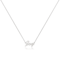Rhodium Plated Classic Name Necklace SN020R