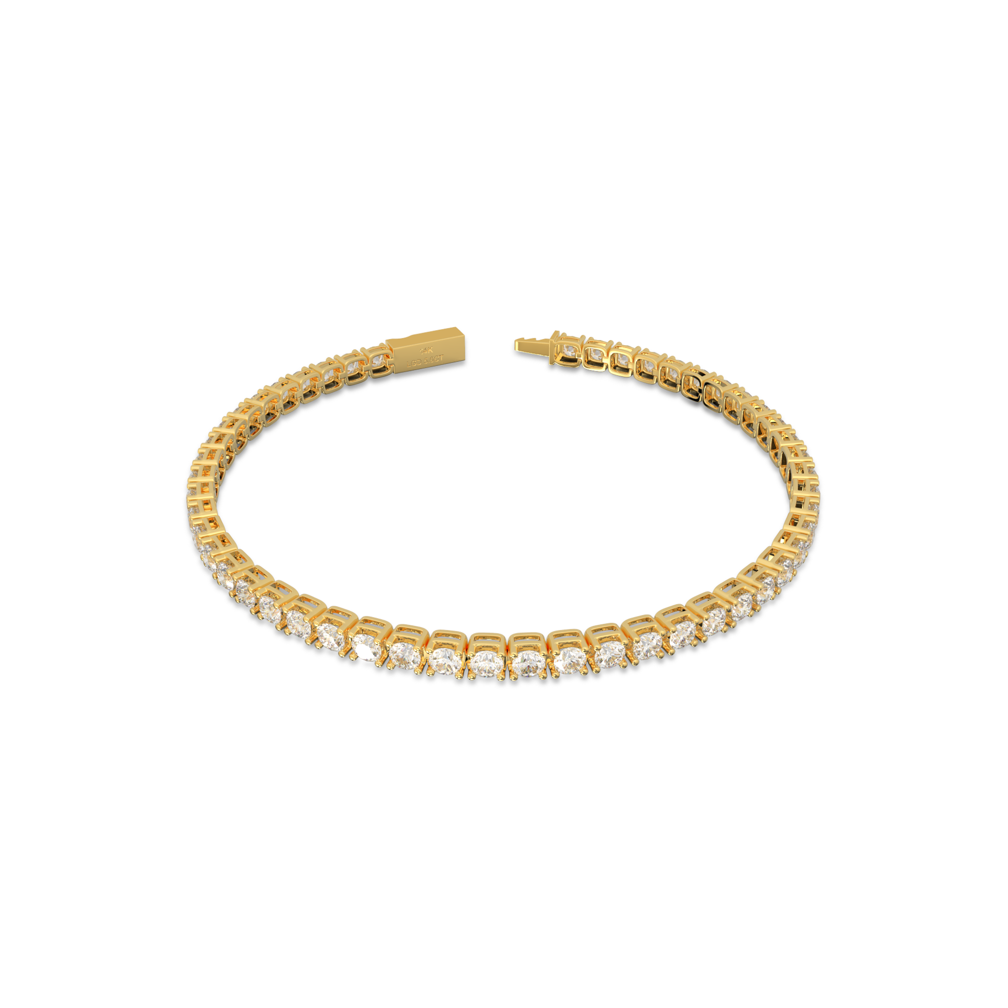 18K Yellow Gold Nova Tennis Bracelet in 5CT LGDB001