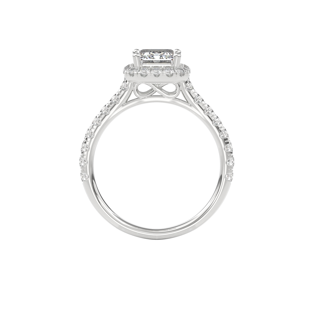 Elara Infinity Engagement Ring Emerald•White Gold