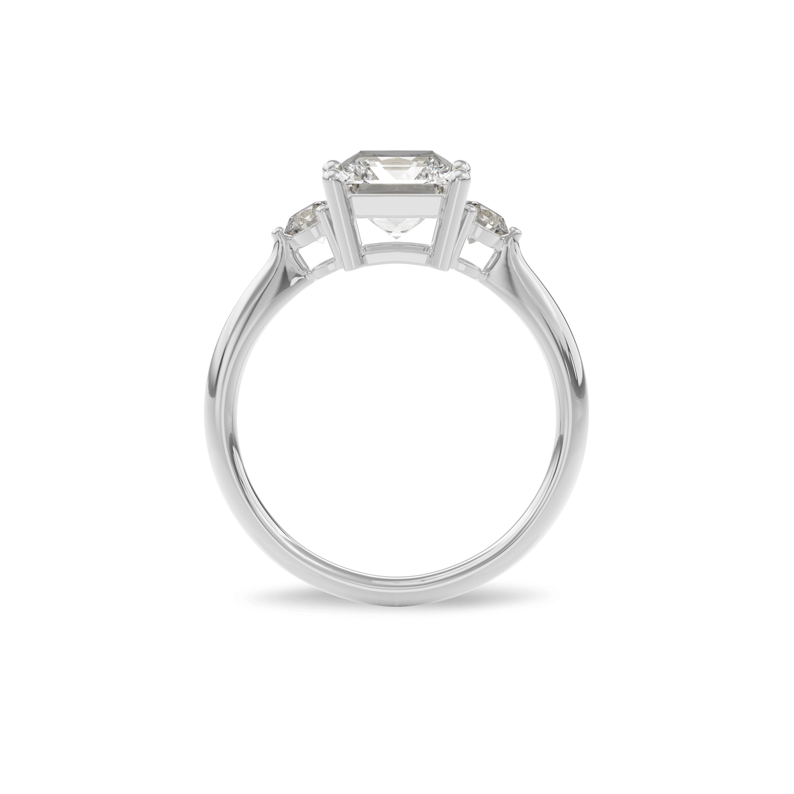 Daphnis Three Stones Engagement Ring Radiant•White Gold