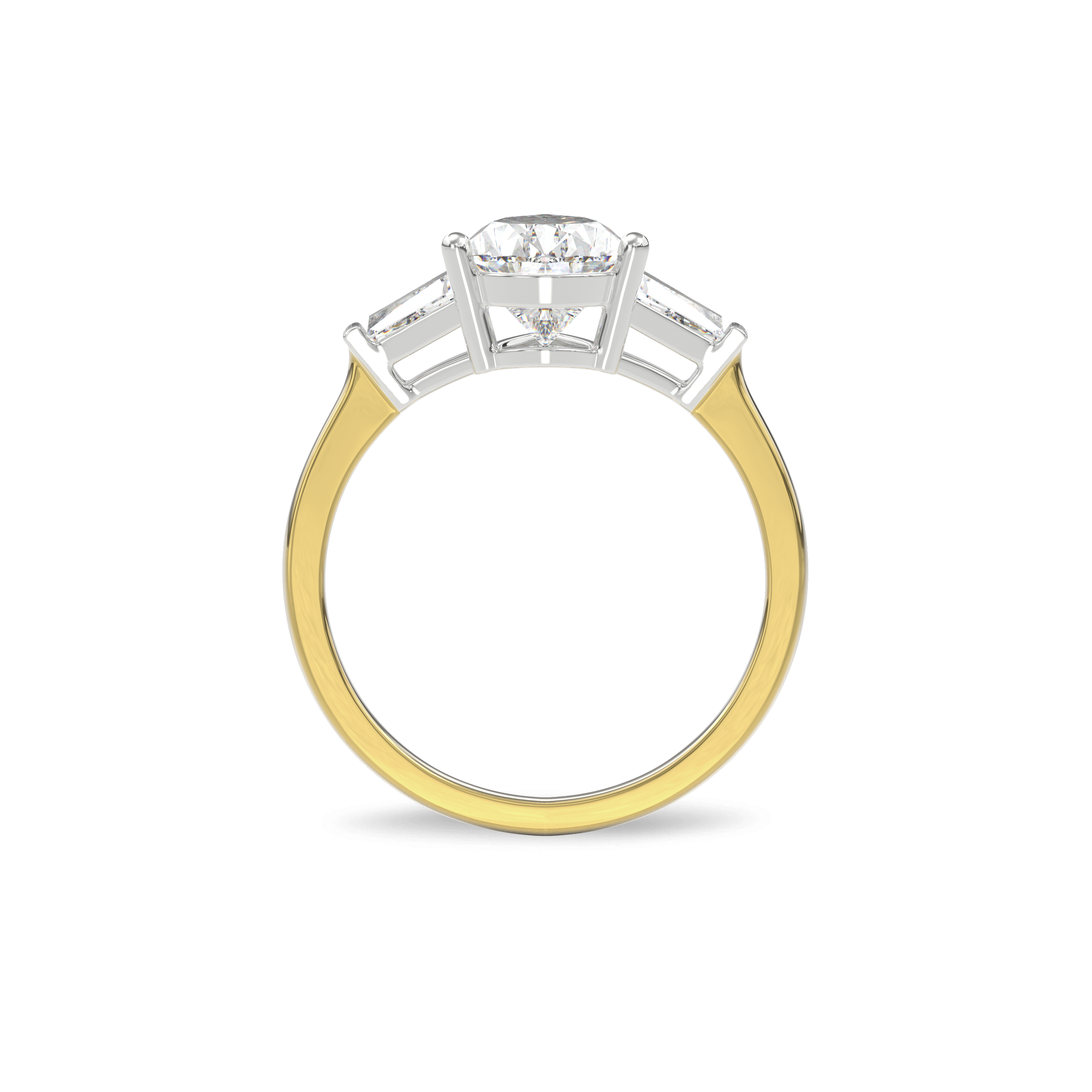 Daphnis Three Stones Engagement Ring Pear•Yellow Gold