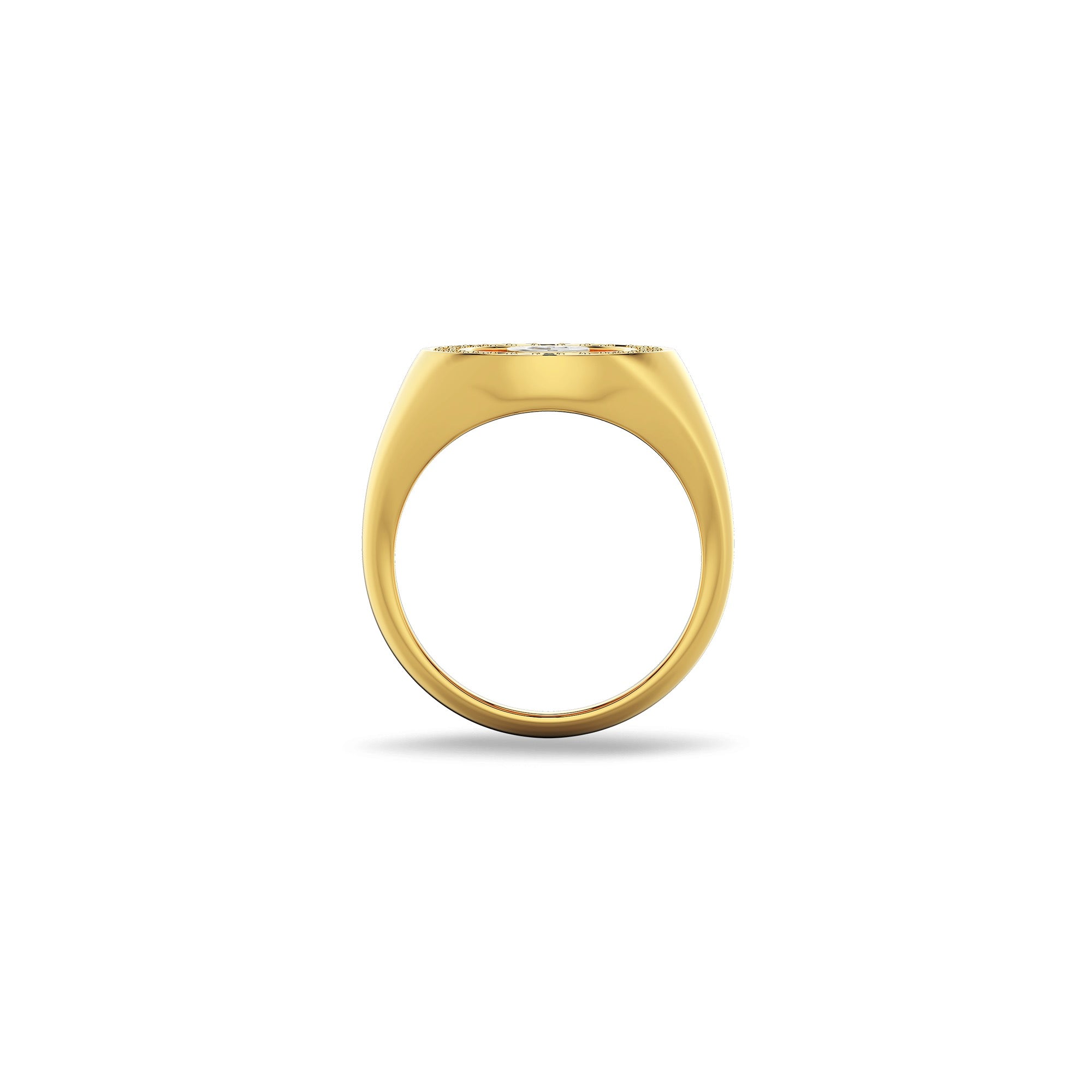 18K Gold Plated Silver Monogram Initial Ring SS25R001G