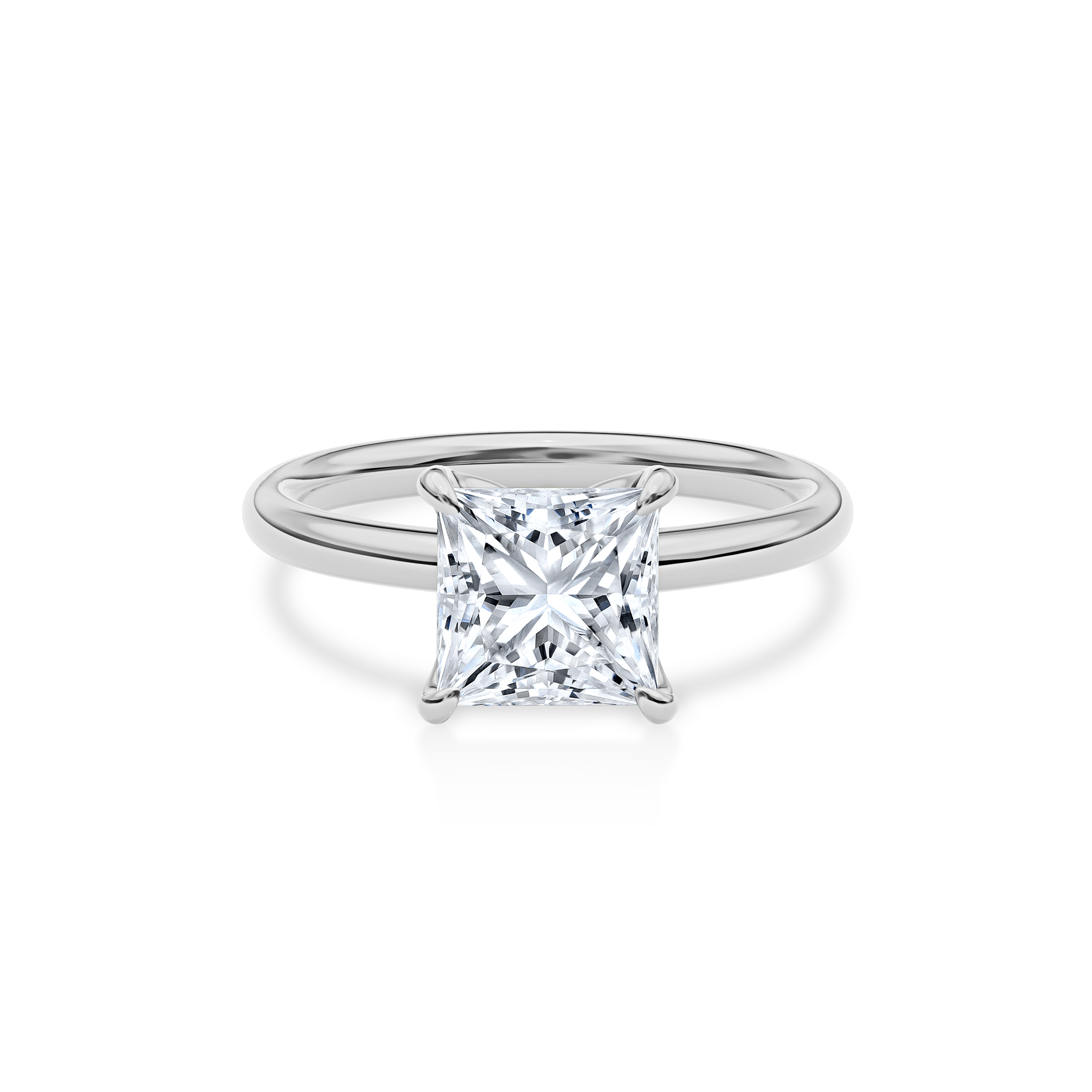 Dia Solitaire Engagement Ring Princess•White Gold