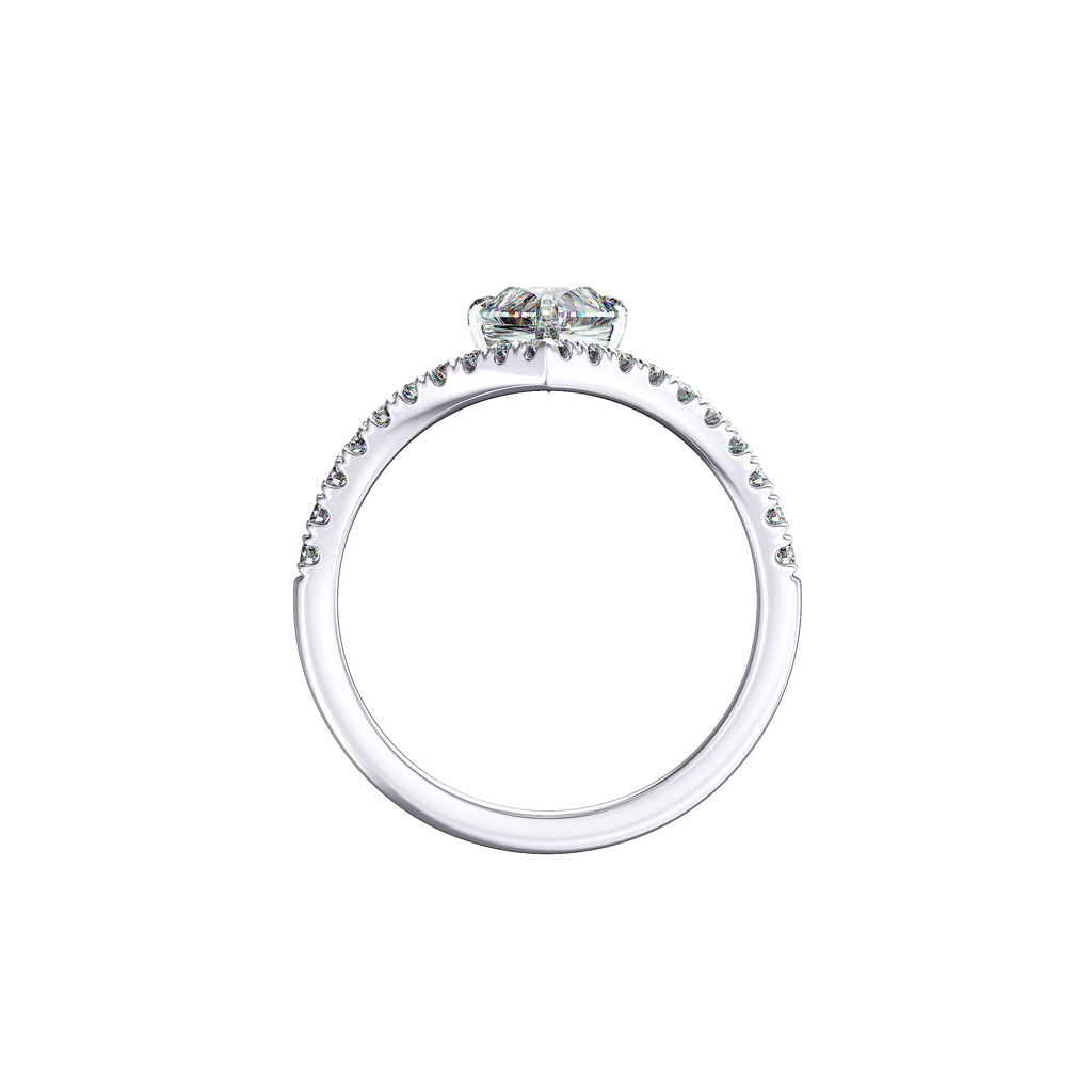 Luxe Tiara Ring in 14k White  Gold