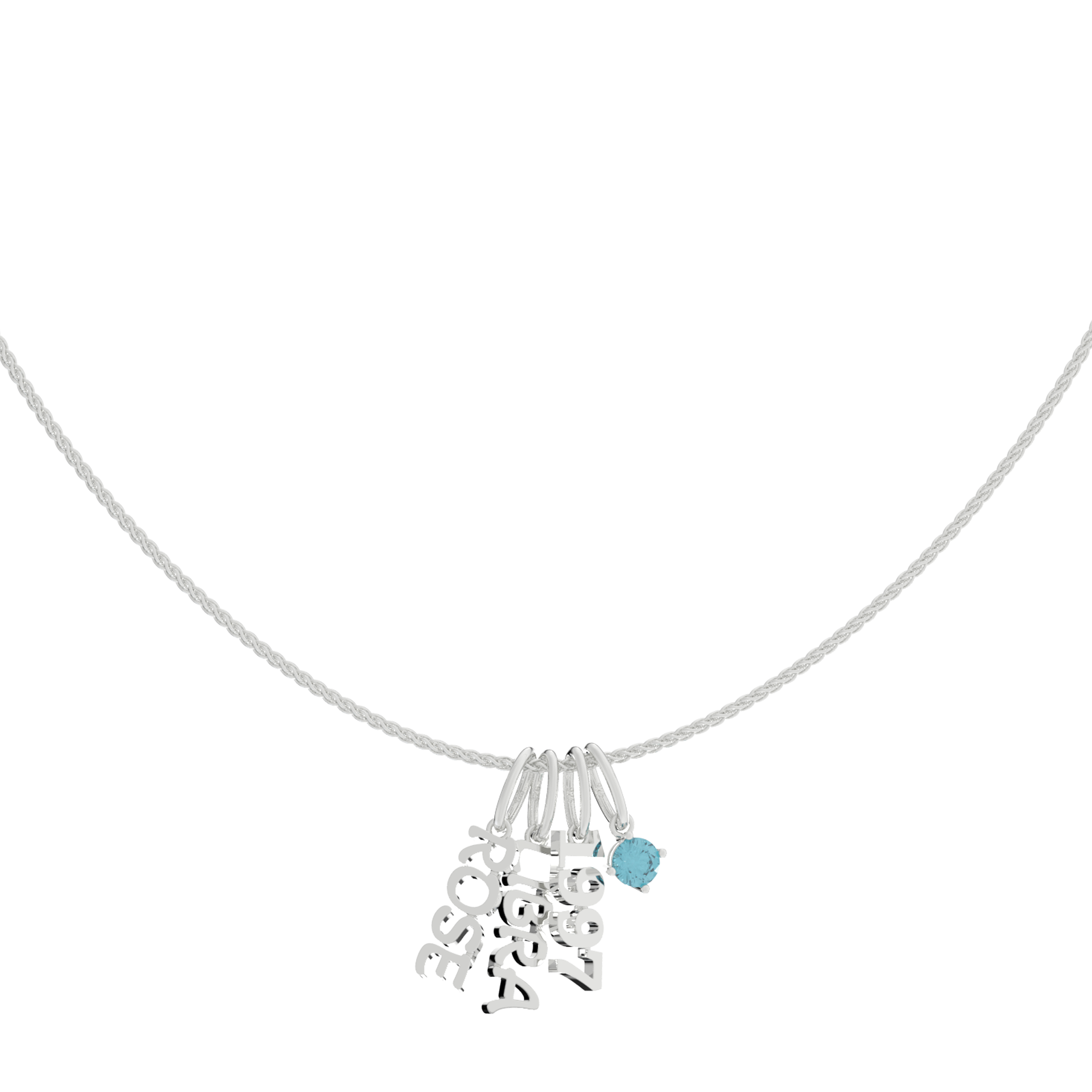 CharmStack Birthstone Name Necklace SN023R