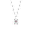 Rhodium Plated Modern Ray Locket SN013