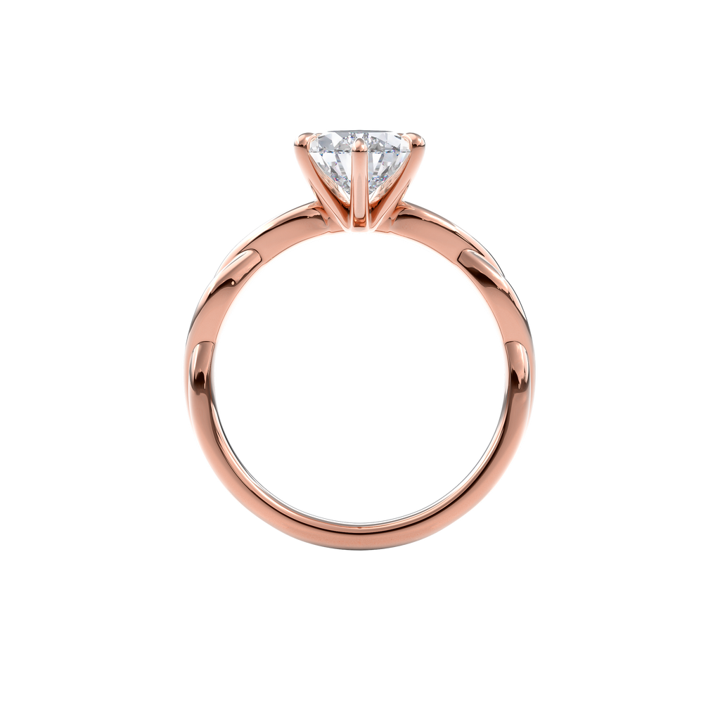 Rhea Twisted Engagement Ring Pear•Rose Gold