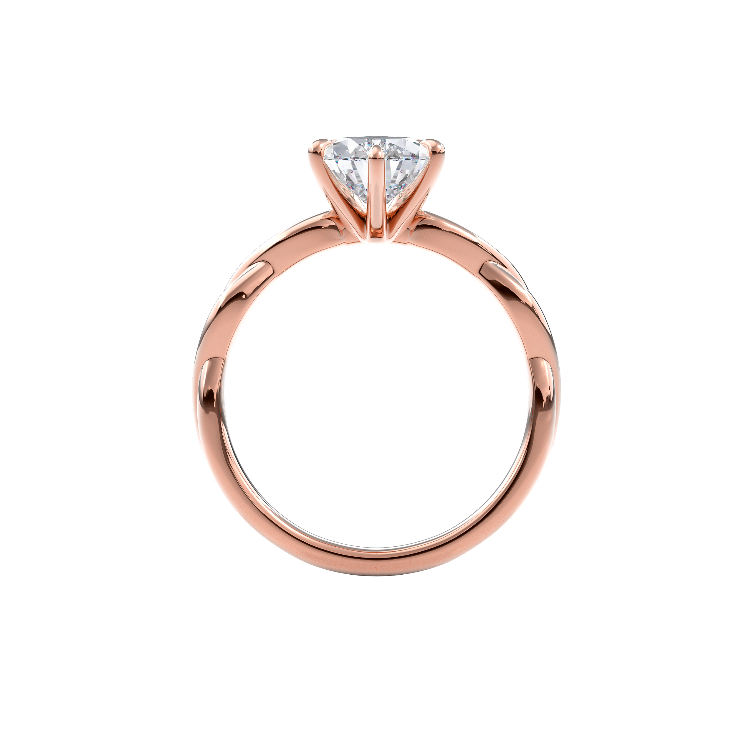 Rhea Twisted Engagement Ring Pear•Rose Gold