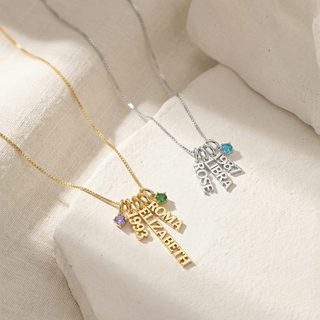 CharmStack Birthstone Name Necklace SN023G