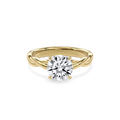 Rhea Twisted Engagement Ring Round•Yellow Gold